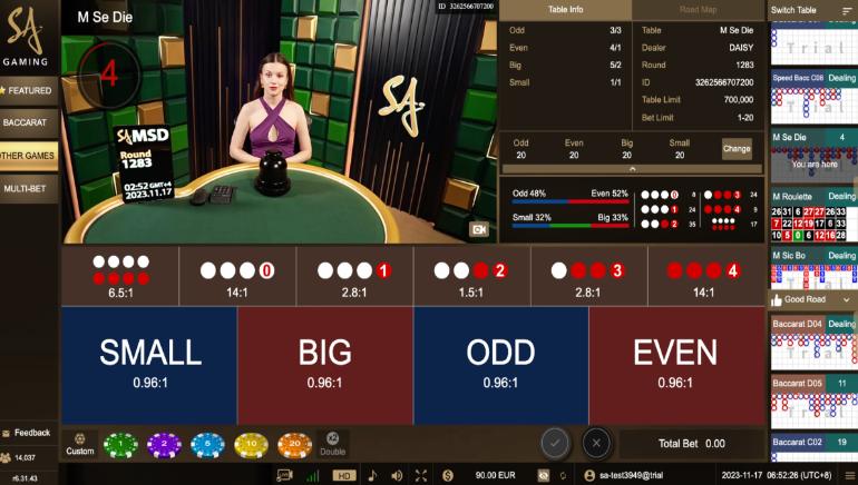 SeDie Live Dealer Screenshot